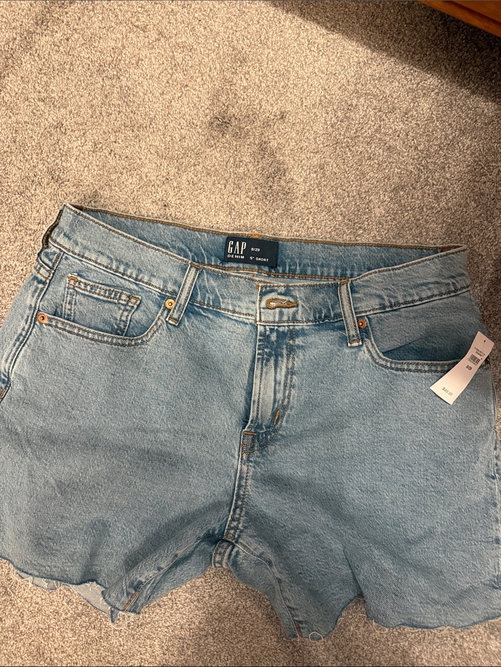 GAP Women's Light Wash High-Waist Denim Shorts